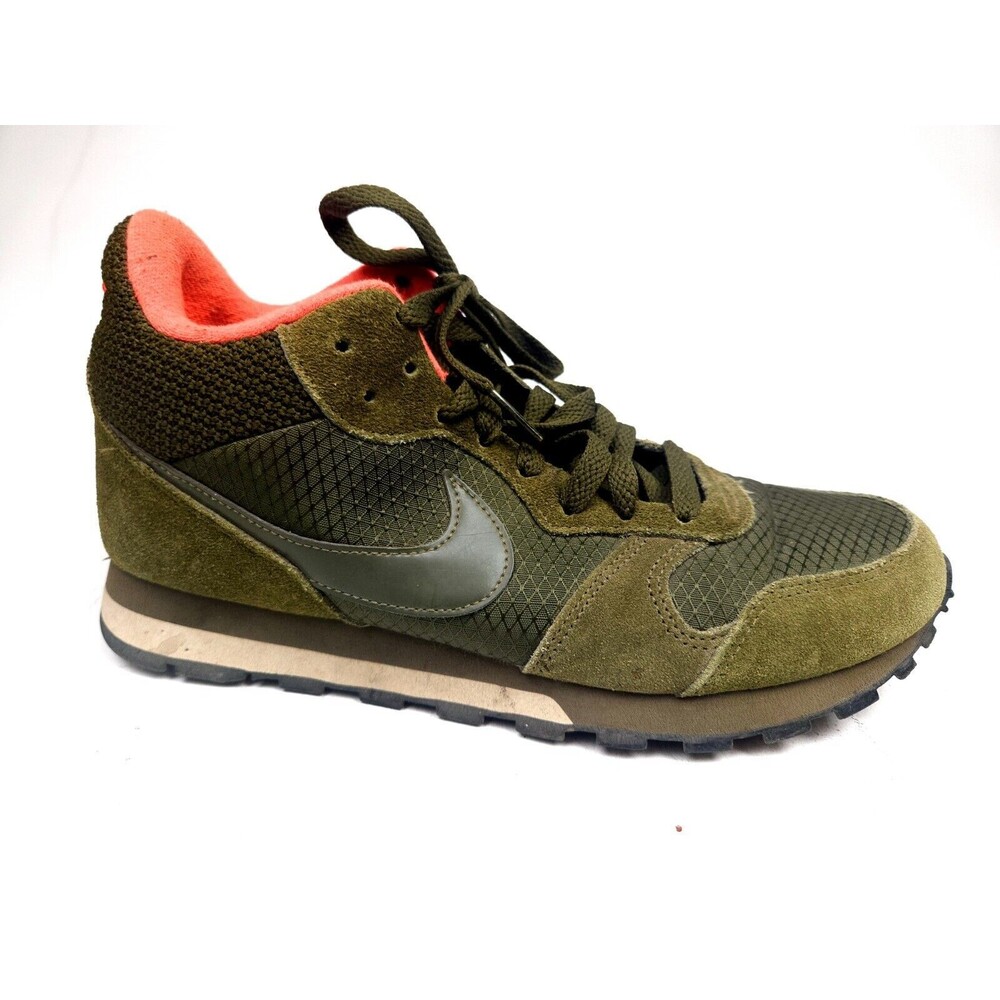 Nike Wmns MD Runner 2 Mid Sz 9 Green Suede Sneaker Shoe Hiking Jogging